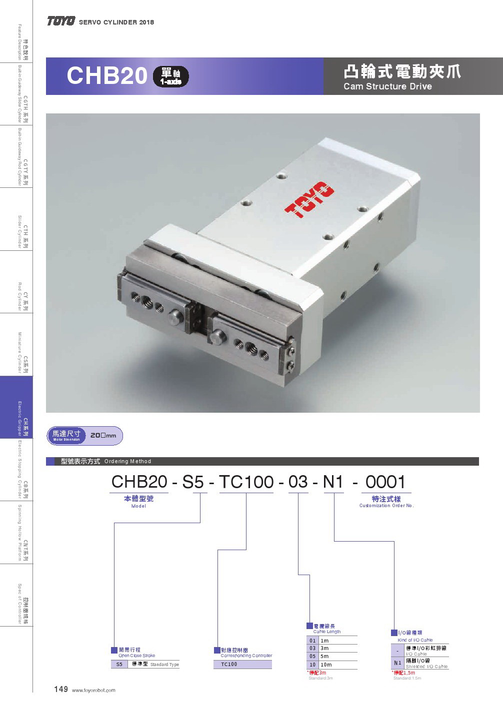 東佑達(dá)連桿式電動(dòng)夾爪CHB